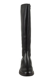 Product shot of the Blanche Leather Knee Boot in colour Black (Black), detail