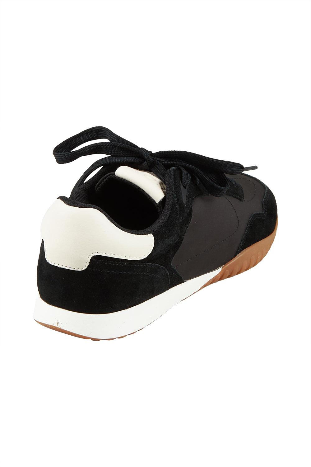 Product shot of the Glide Lace Up in colour Black (Black), from the back