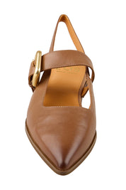 Product shot of the Goldie Flat - Pecan in colour Pecan, showing detail