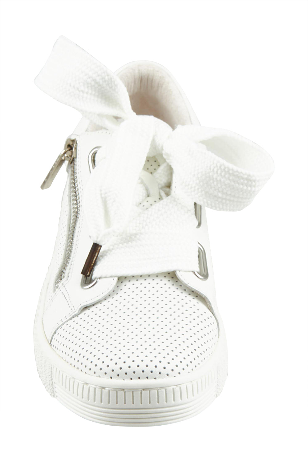Product shot of the Jovi Leather Sneaker in colour Whiteperf (White), detail
