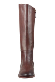 Pheodora Leather Knee Boot – Chestnut