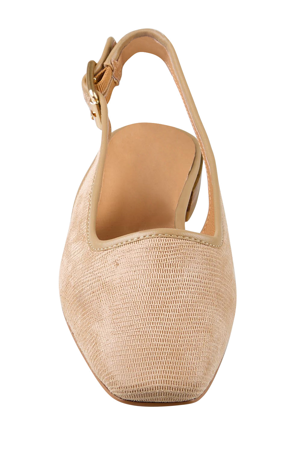 Product shot of the Soph Flat - Sand in colour Sand, showing detail
