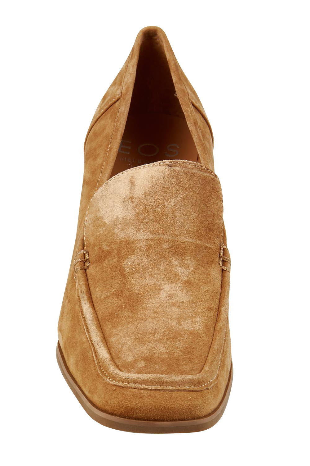 Verde Suede Heeled Loafer - Almondsued