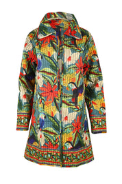 Product shot of the Galapagos Quilted Coat in colour Galapagos, from the front