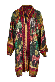 Product shot of the Amazonia Kimono in colour Amazonia, from the front