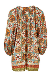 Product shot of the Vera Top in colour Print, from the back