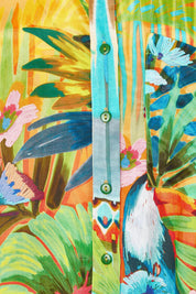 Product shot of the Georgia Shirt in colour Print, detail