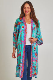 Preloved Marina Long Kimono - Print