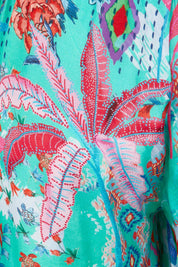 Product shot of the Marina Pant in colour Print (Blue), detail