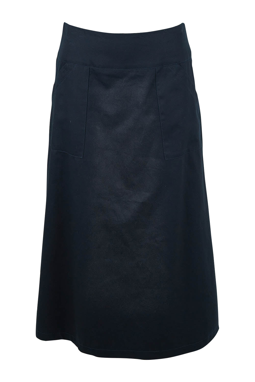 Product shot of the Amy Skirt in colour Navy (Blue), from the front