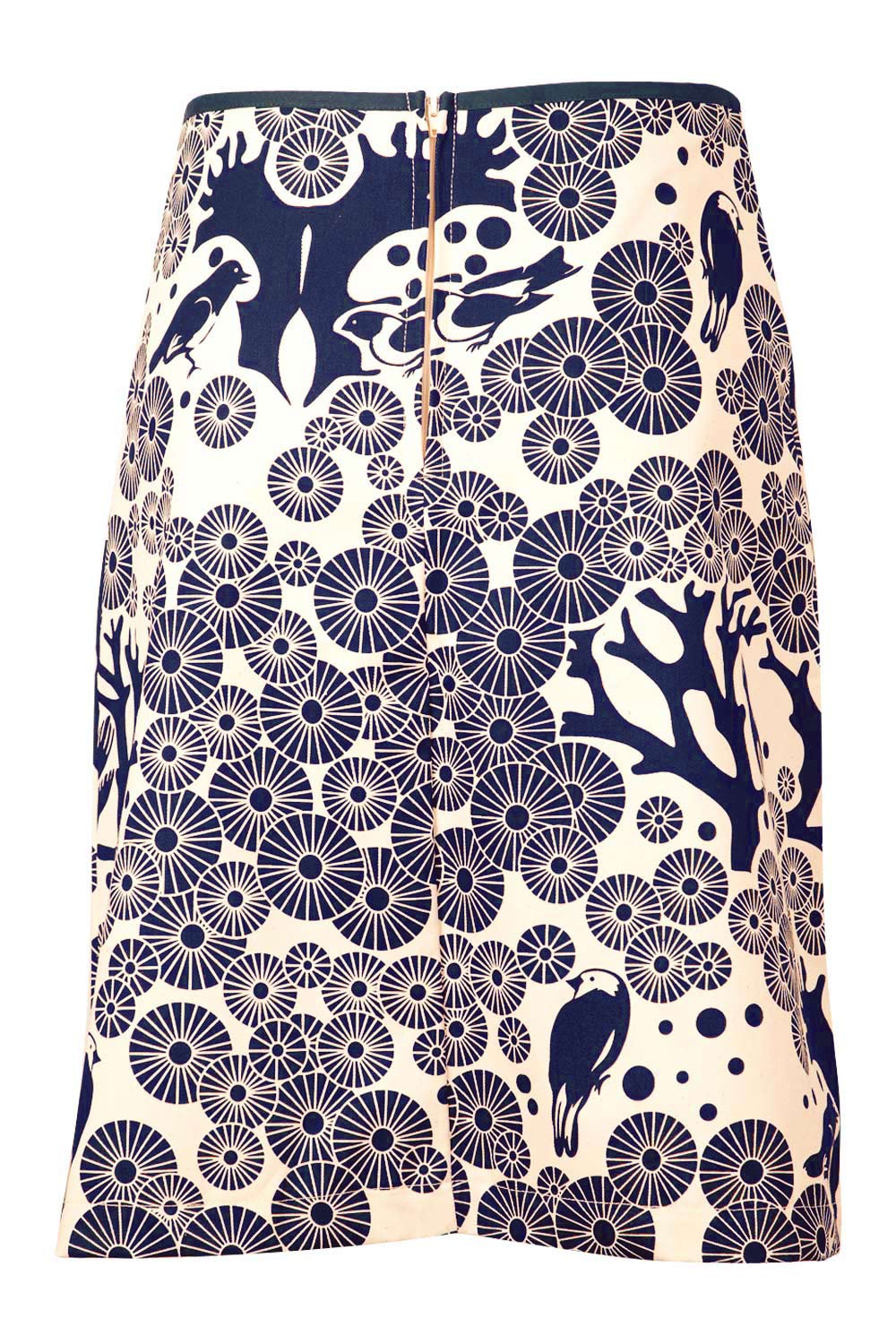 Product shot of the Mikko Aline Skirt in colour InkNatural, from the back