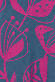 Product shot of the Bobby Cotton Top in colour Articblue (Blue), detail