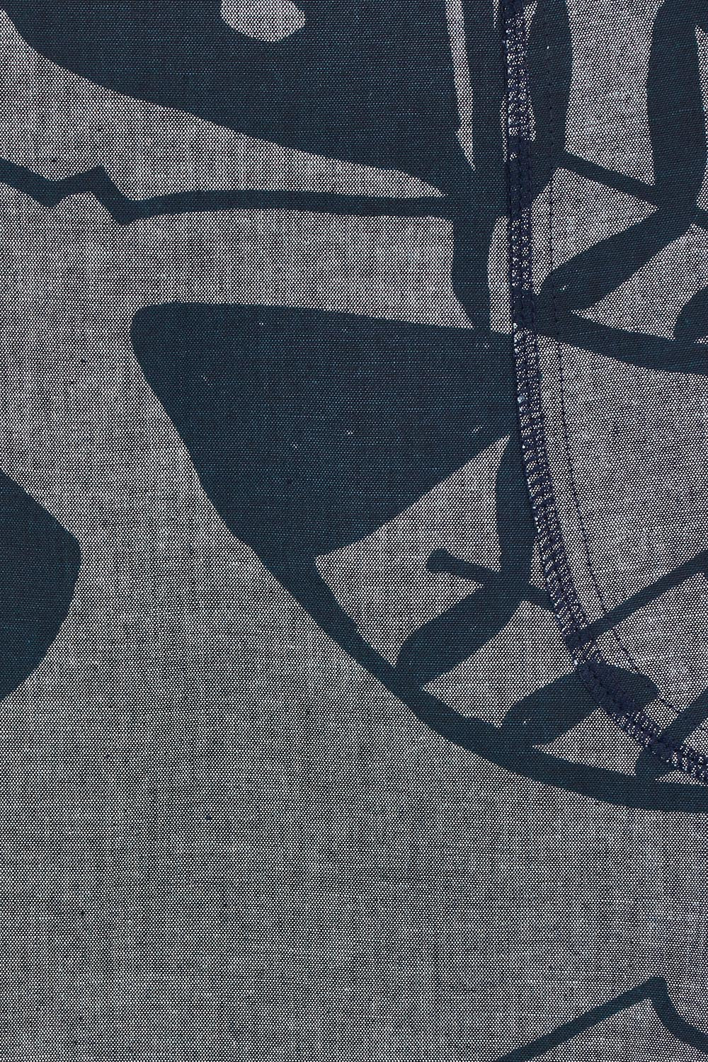 Product shot of the Avril Long Cotton Skirt in colour Chambray (Grey), detail