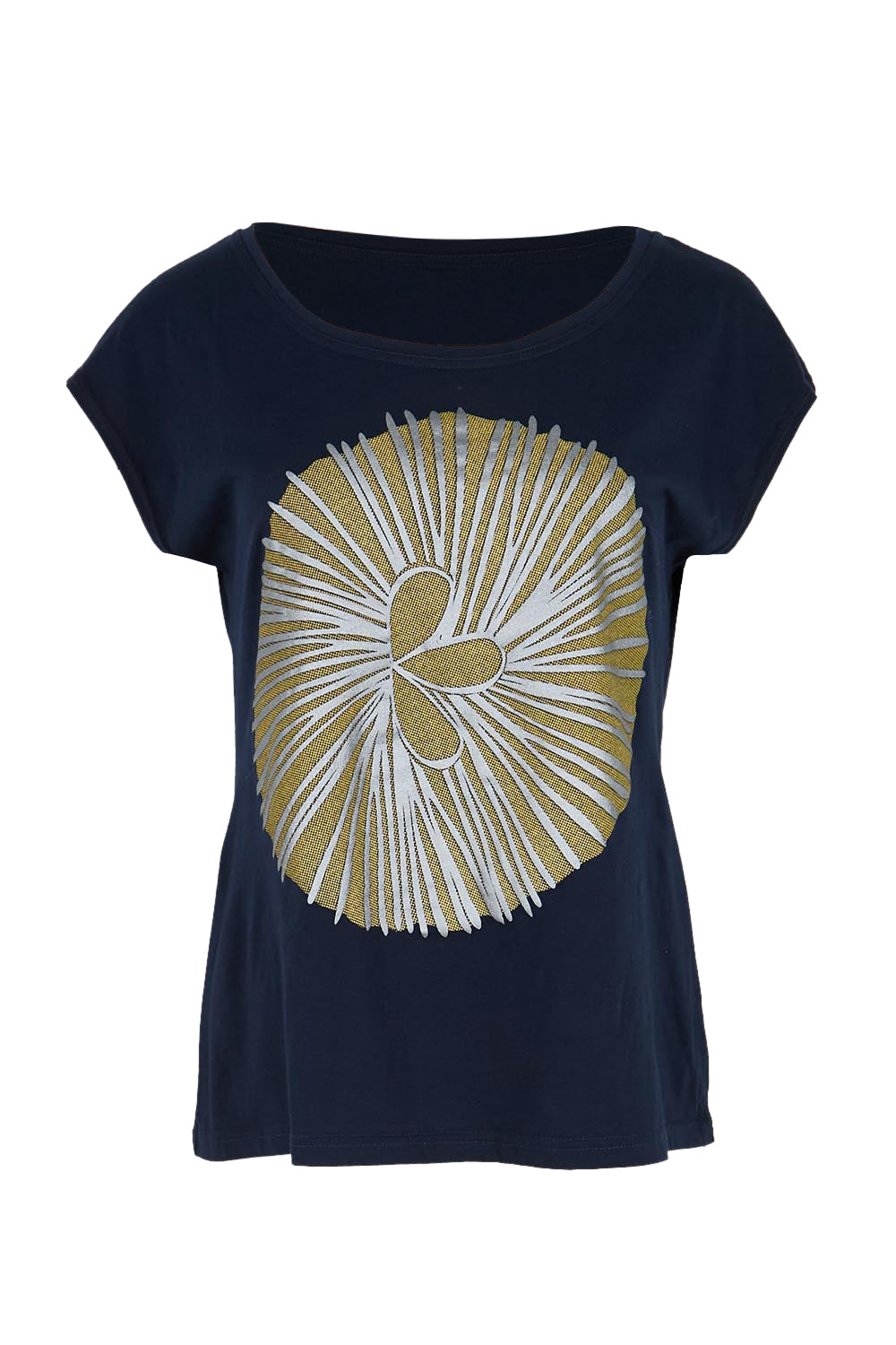 Product shot of the Bobby Top - Navy in colour Navy, from the front