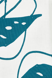 Product shot of the Tilly Cotton Top in colour Articblue (Blue), detail