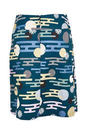 Product shot of the Amy Skirt - Cloudblue in colour Cloudblue, from the back