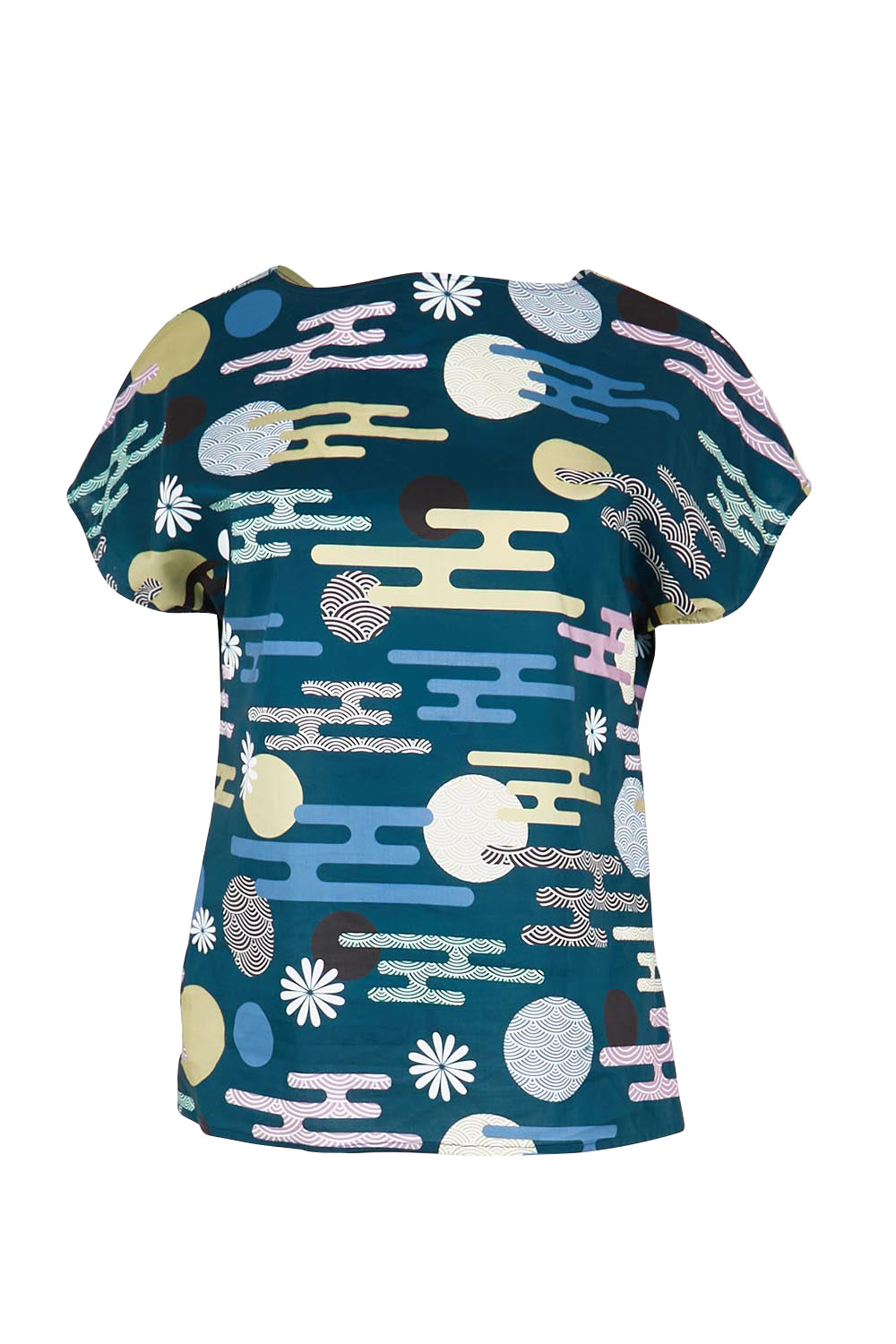 Product shot of the Tilly Top - Cloudblue in colour Cloudblue, from the front