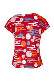 Product shot of the Tilly Top - Cloudred in colour Cloudred, from the back