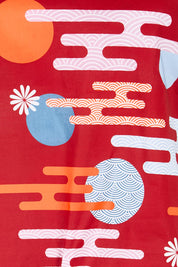 Product shot of the Tilly Top - Cloudred in colour Cloudred, showing detail