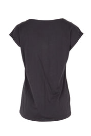 Product shot of the Bobby Top - Smoke in colour Smoke, from the back