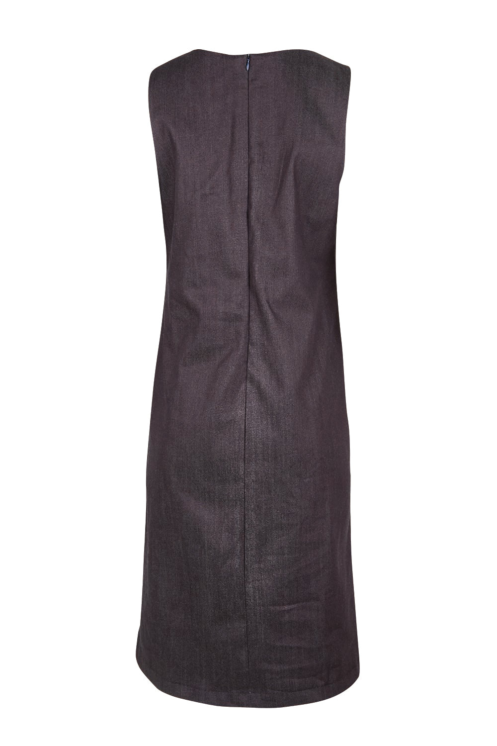 Product shot of the Susanne Denim Dress - Denimindigo in colour Denimindigo, from the back