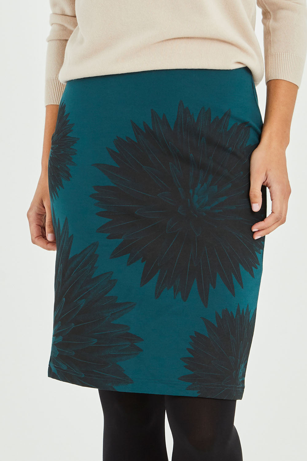 Preloved Carrie Evergreen Skirt - Teal