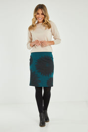 Preloved Carrie Evergreen Skirt - Teal