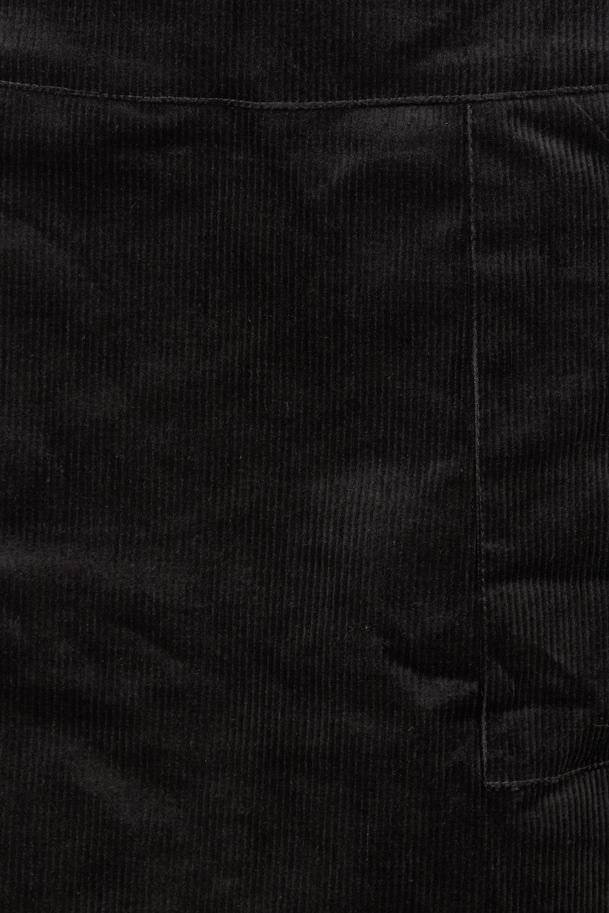 Product shot of the Amy Cord Skirt in colour Black (Black), detail