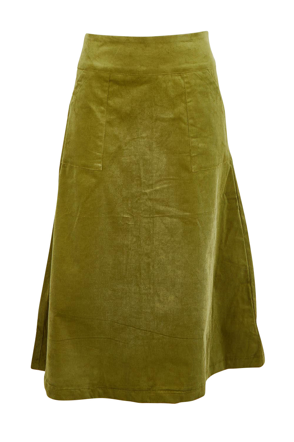 Amy Midi Cord Skirt – Moss