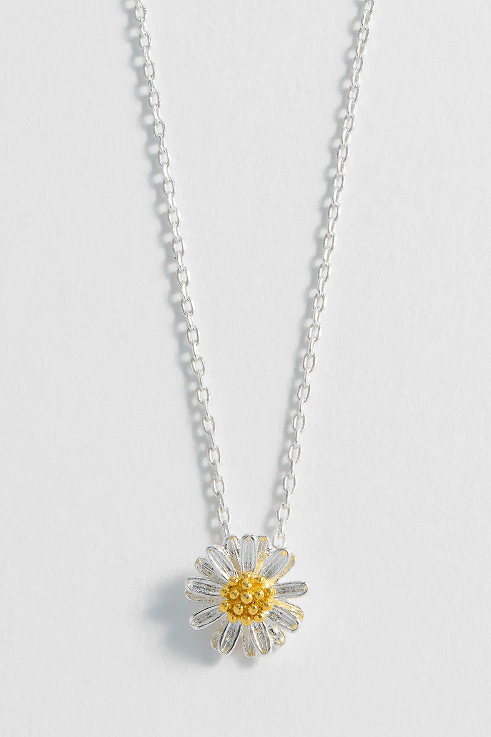 Product shot of the Wildflower Necklace in colour Silver (Metallics), detail