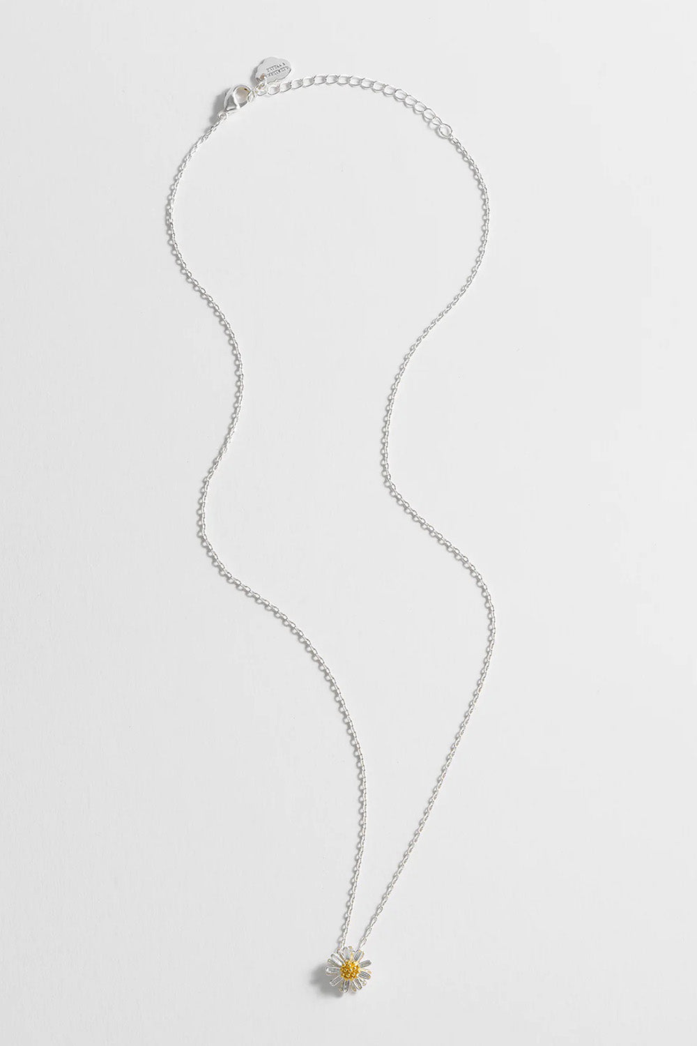 Product shot of the Wildflower Necklace in colour Silver (Metallics), detail