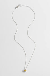 Product shot of the Wildflower Necklace in colour Silver (Metallics), detail