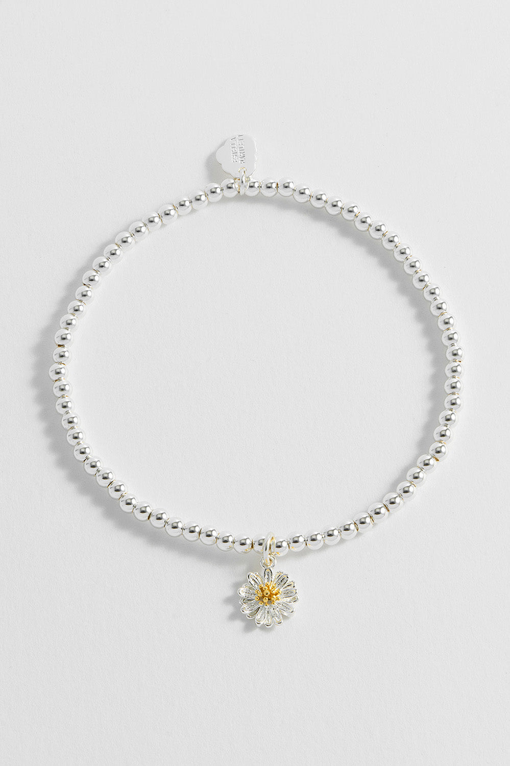 Product shot of the Sienna Wildflower Bracelet in colour Silver (Metallics), detail