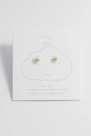 Product shot of the Mini Wildflower Stud Earrings in colour Silver (Metallics), detail