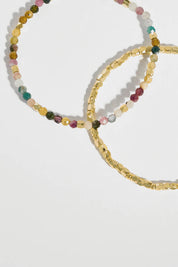 Product shot of the Coco Bead & Tourmaline Bracelet Set in colour Goldmulti (Metallics), detail