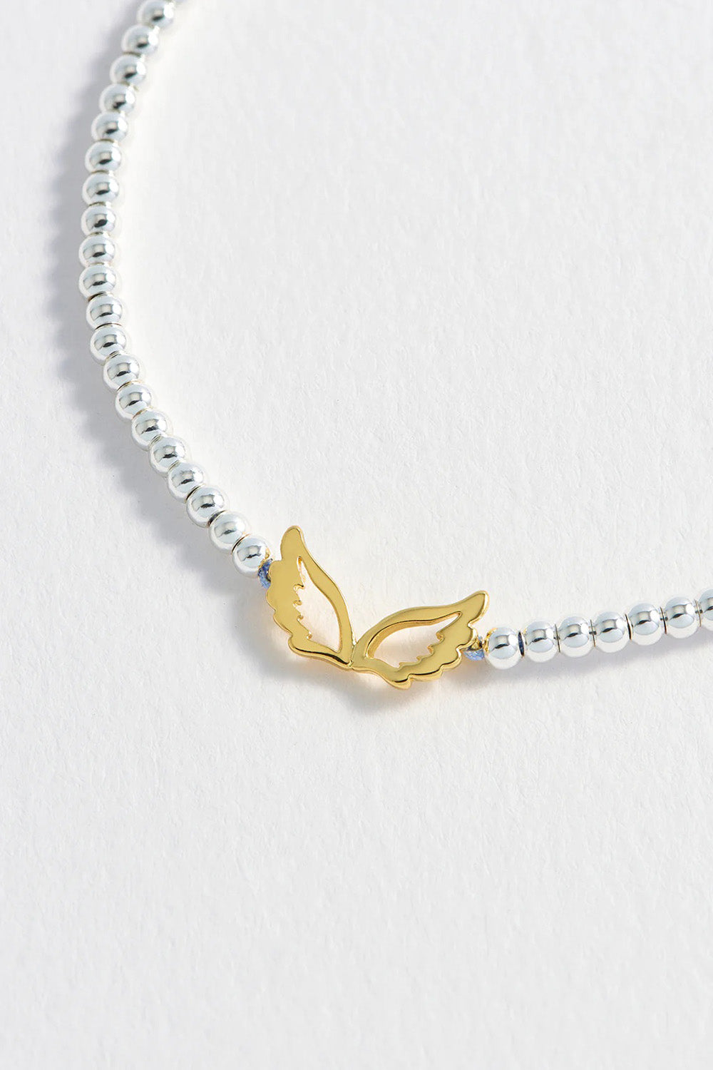 Product shot of the Angel Wing Bracelet in colour Silvergold (Metallics), detail