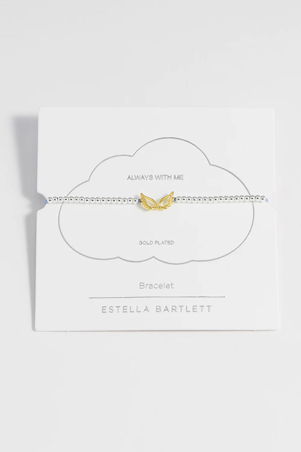 Product shot of the Angel Wing Bracelet in colour Silvergold (Metallics), detail
