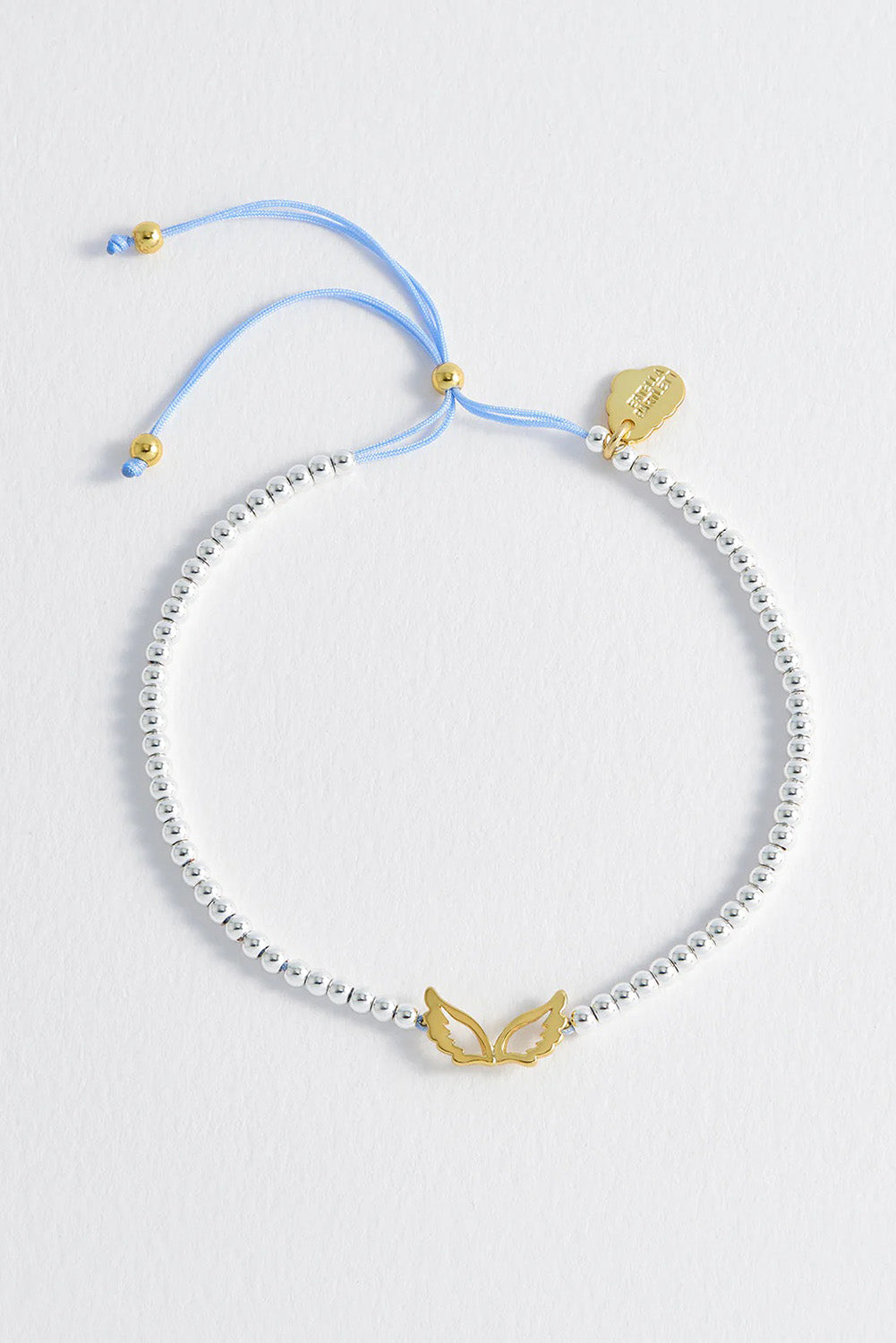 Product shot of the Angel Wing Bracelet in colour Silvergold (Metallics), detail
