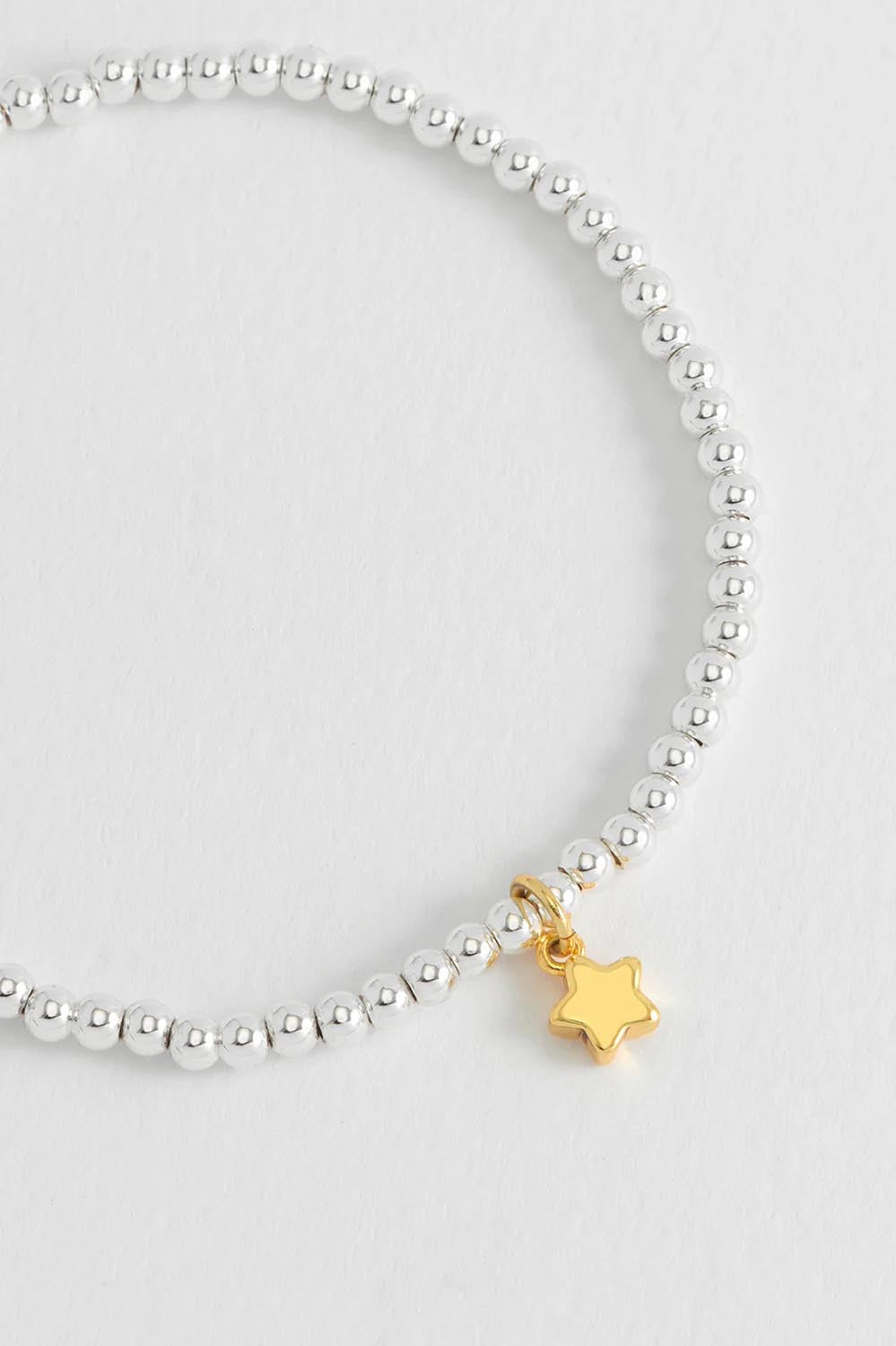 Product shot of the Puffed Star Sienna Bracelet in colour Silvergold (Metallics), detail