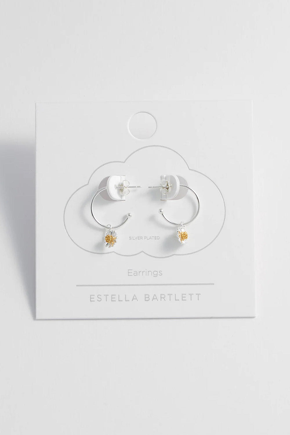 Product shot of the Mini Wildflower Hoop Earring in colour Silver (Metallics), detail