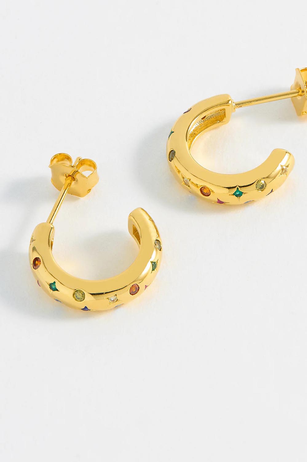 Product shot of the Multicolour Celestial Hoop Earring in colour Goldmulti (Metallics), detail