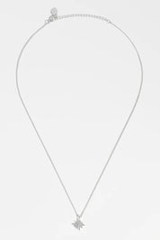 Product shot of the North Star Necklace in colour Silver (Metallics), detail