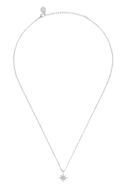 Product shot of the North Star Necklace in colour Silver (Metallics), from the front