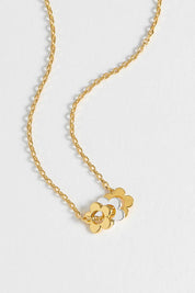 Product shot of the Multi Flower Beaded Necklace in colour Goldsilver (Metallics), detail