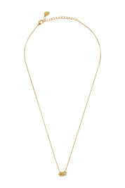 Product shot of the Multi Flower Beaded Necklace in colour Goldsilver (Metallics), from the front