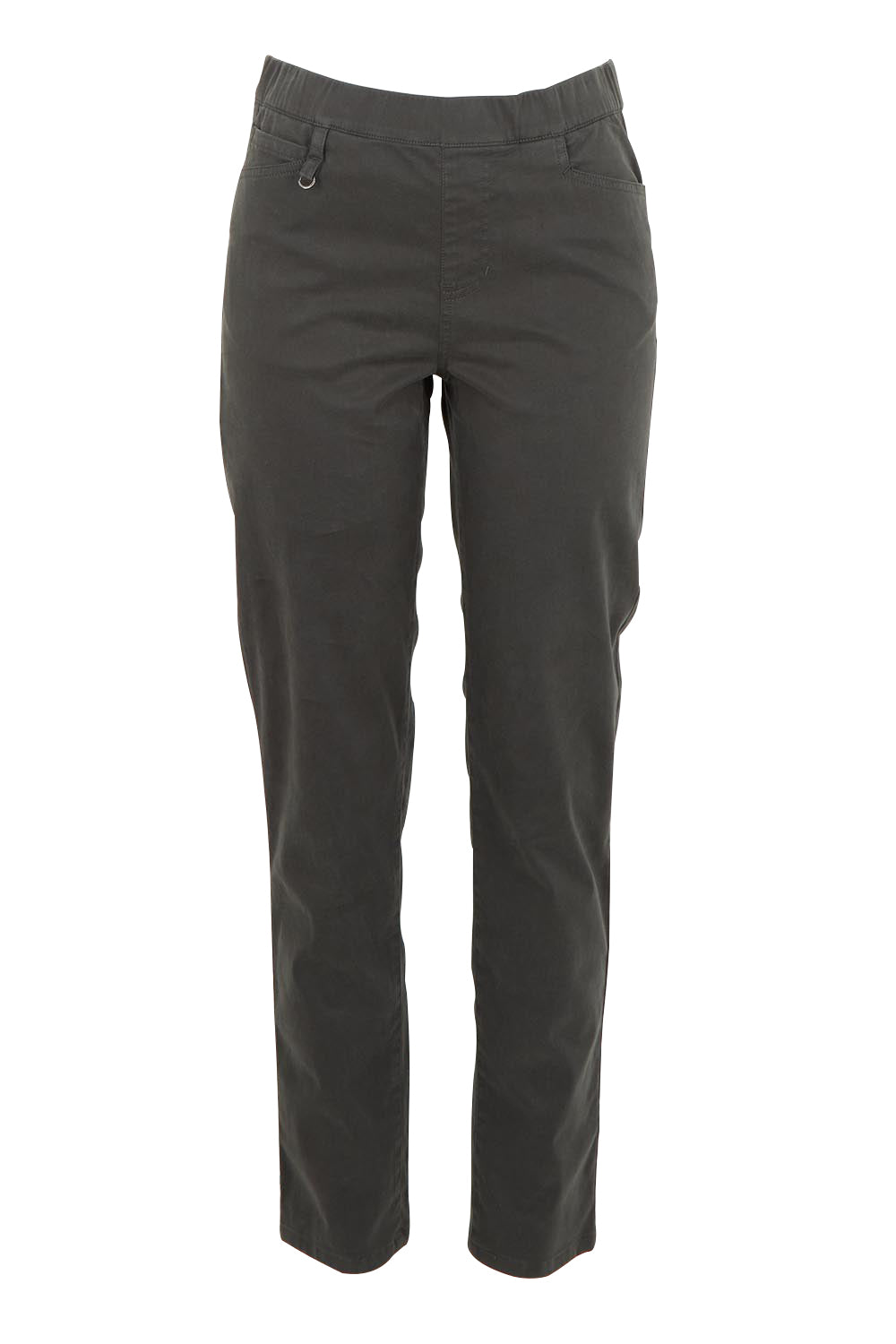 Product shot of the Holey Moleskin Trouser in colour Darksage (Green), from the front