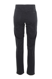Product shot of the Holey Moleskin Trouser in colour Indigo (Blue), from the back