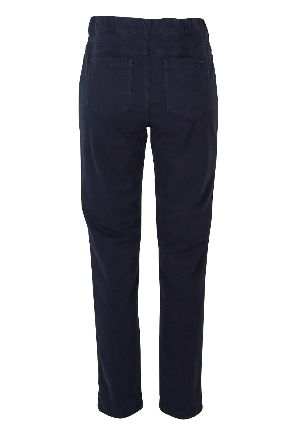 Product shot of the Holey Moleskin Trouser in colour Midnight (Blue), from the back