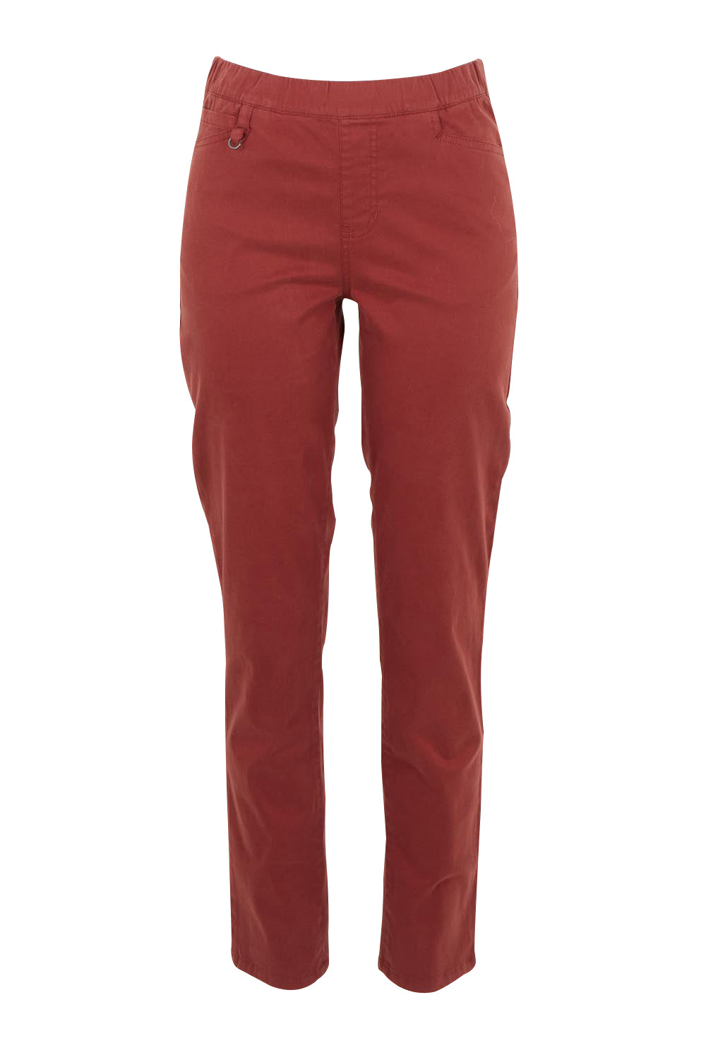 Product shot of the Holey Moleskin Trouser in colour Russet, from the front