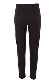 Product shot of the Holey Moleskin Trouser in colour Truenavy (Blue), from the back